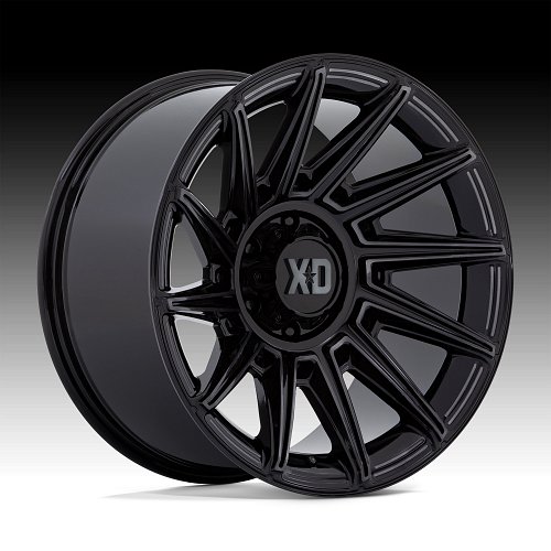 XD Series XD867 Specter Gloss Black Machined Gray Tint Custom Truck Wheels 1